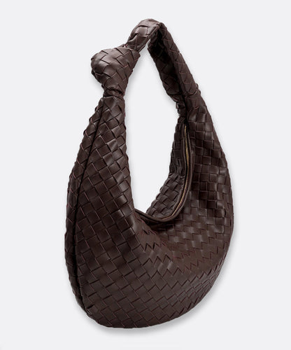 Melie Bianco - Katherine Oversized Vegan Leather Woven Knot Handle Shoulder Tote Bag - In The Tote