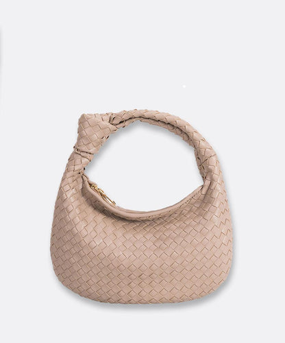 Melie Bianco - Drew Small Vegan Leather Woven Knot Top Handle Bag - In The Tote