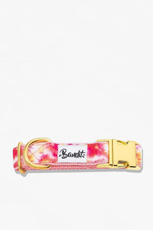 French Bandit - Bandikini Pink Tie Dye Dog Collar - In The Tote
